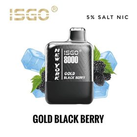 ISGO -  NEW YORK 5% 8000 PUFFS ( GOLD BLACK BERRY )