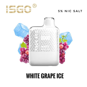 ISGO -  NEW YORK 5% 8000 PUFFS ( WHITE GRAPE ICE )