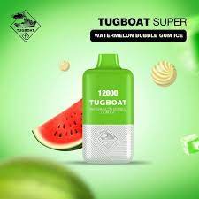 TUGBOAT - SUPER 12000 PUFFS 5% ( WATERMELON BUBBLEGUM ICE )
