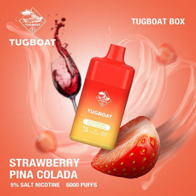 TUGBOAT - Box 6000 PUFFS 2% (  Strawberry pina colada )