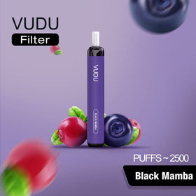 VUDU DISPOSABLE -  5% 2500 PUFFS WITH FILTER ( BLACK MAMBA )