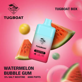 TUGBOAT - Box 6000 PUFFS 5% (  Watermeon Bubblegum )