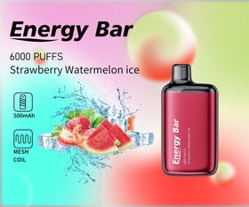 ENERGY BAR - 6000 PUFFS 5% ( STRAWBERRY WATERMELON ICE )