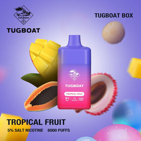 TUGBOAT - Box 6000 PUFFS 5% ( Tropical fruit )