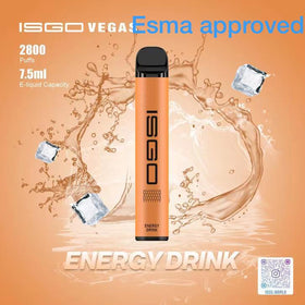 ISGO -  VEGAS 2% 2800 PUFFS ( ENERGY DRINK )