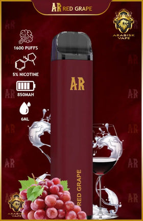 ARABISK  - 1600 PUFFS 5% MG ( red grape  )