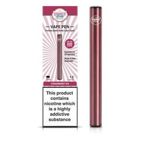DINNER LADDY - DISPOSABLE VAPE PEN 400 PUFFS 3% ( STRAWBERRY ICE  )