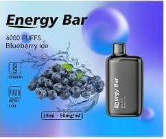 ENERGY BAR - 6000 PUFFS 5% ( BLUEBERRY ICE  )