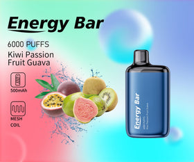 ENERGY BAR - 6000 PUFFS 5% ( KIWI PASSION FRUIT GUAVA  )