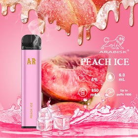 ARABISK  - 1600 PUFFS 5% MG ( PEACH ICE )