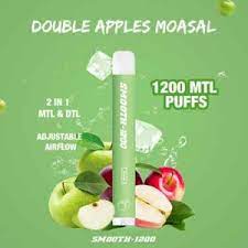 SMOOTH - 1200 PUFFS ( DOUBLE APPLES MOASAL 2% )
