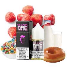 THE SALTY ONE - STRAWBERRY CEREAL DONUT MILK SALTNIC ( 30 MG )