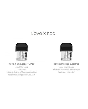 SMOK - NOVO X REFILABLE POD DC 0.8 OHM MTL ( 3 PC )