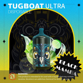TUGBOAT - ULTRA Disposable 6000 PUFFS 5% ( BLACK MAMBA )
