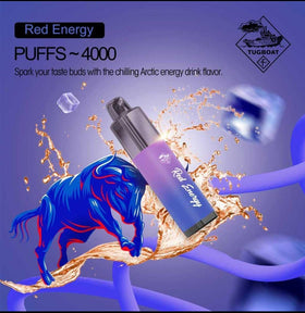 TUGBOAT MEGA FLOW 4000 PUFFS DISPOSABLIE 5% ( RED ENERGY )
