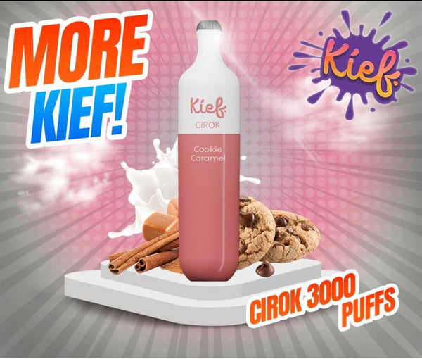 KIEF - CIROK 3000 PUFFS 5% ( COOKIE CARAMEL )