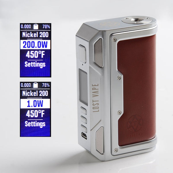 LOST VAPE - THELEMA DNA 250C BOX MOD ( SS / CALF LEATHER )