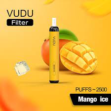 VUDU DISPOSABLE -  5% 2500 PUFFS WITH FILTER ( MANGO ICE )