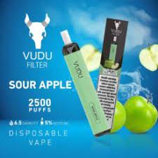 VUDU DISPOSABLE -  5% 2500 PUFFS WITH FILTER ( SOUR APPLE )