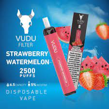 VUDU DISPOSABLE -  5% 2500 PUFFS WITH FILTER ( STRAWBERRY WATERMELON )