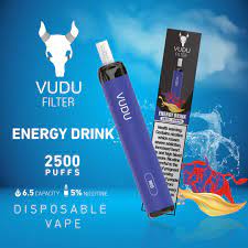 VUDU DISPOSABLE -  5% 2500 PUFFS WITH FILTER ( ENERGY DRINK )