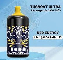 TUGBOAT - ULTRA Disposable 6000 PUFFS 5% ( RED ENERGY )