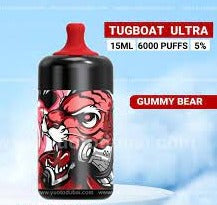 TUGBOAT - ULTRA Disposable 6000 PUFFS 5% ( GUMMY BEAR )