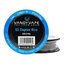 VANDY VAPE - SS316L ( SS CLAPTON WIRE 26 GA+30 GA )